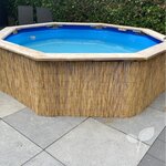 1 meter hoge rietmat premium als zwembadbekleding